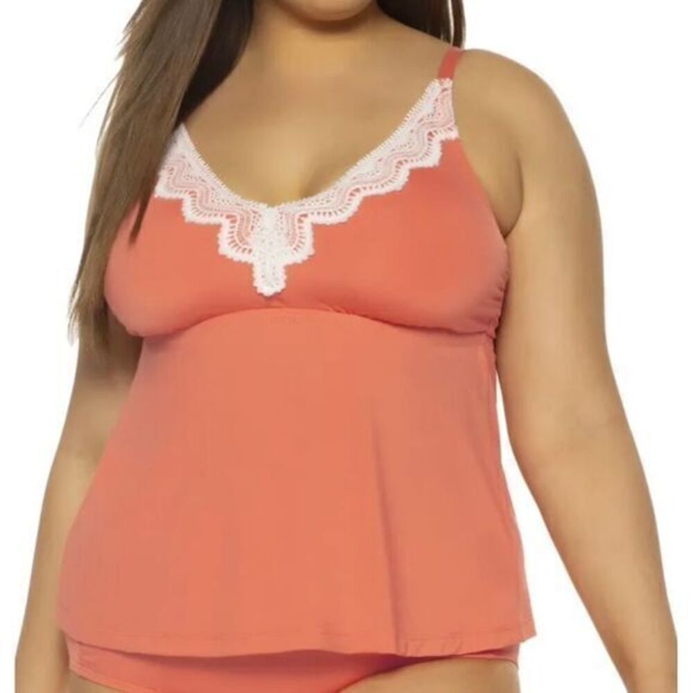 BCA Swim Lace Trim Plus‎ Size Tankini Size 3X